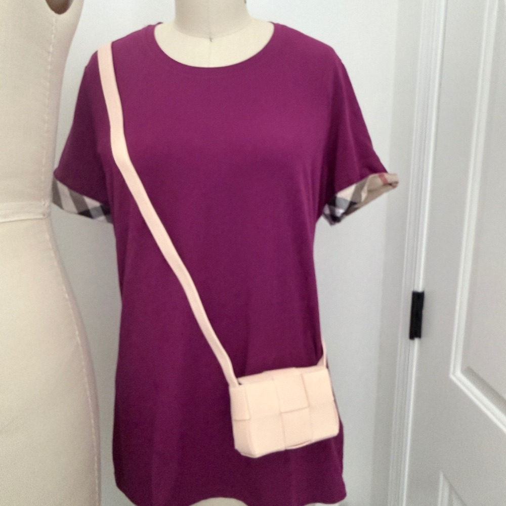Bottega Veneta Cassette Wallet on Strap Pink Maxi Intrecciato Leather 667048 - Picture 14 of 15